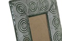 DECO LD-143961 TABLEAU METAL GLASS 10X15 27X27X2 DARK GREEN