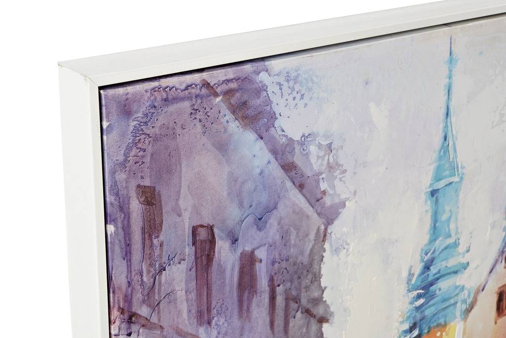DECO CU-176746 TABLEAU TOILE PS 102X4,5X102 VILLE ENCADRÉ 2 MOD.