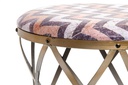 DECO MB-143436 TABOURET SET 2 METAL PU 42X48 DORE