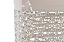 DECO PV-152208 BOUGEOIR ALUMINIUM 24X24X60 LAQUÉ VIEUX ROSE