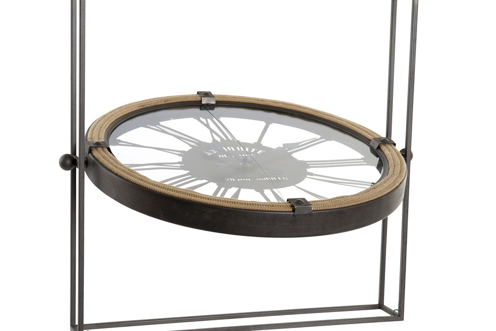DECO RE-172028 HORLOGE METAL VERRE 53,5X8,5X53,5 NATURAL