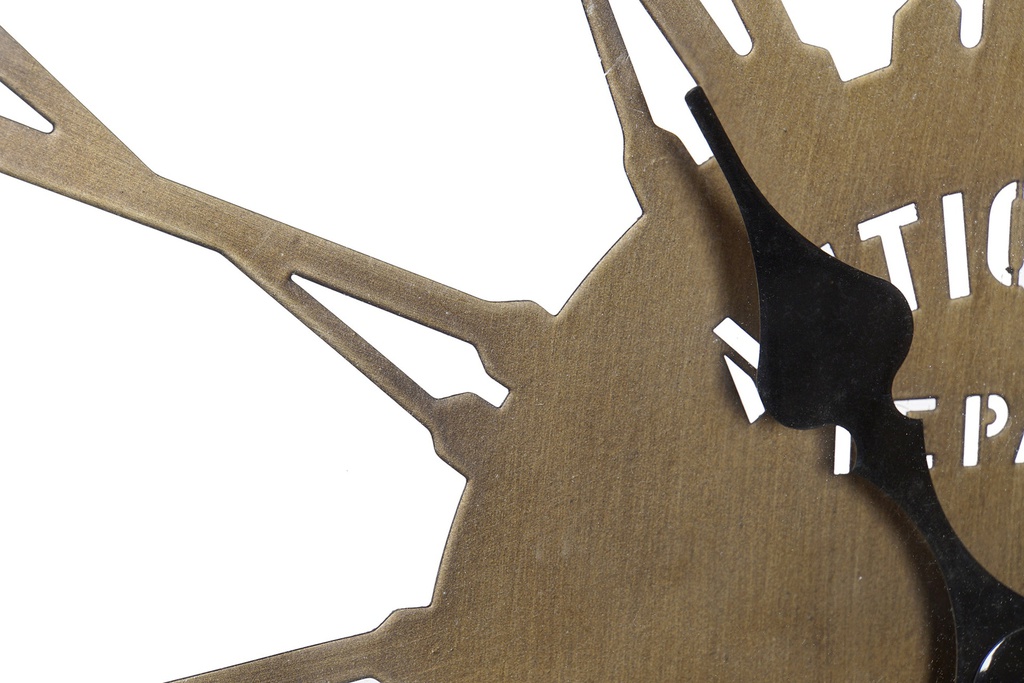 DECO RE-172028 HORLOGE METAL VERRE 53,5X8,5X53,5 NATURAL