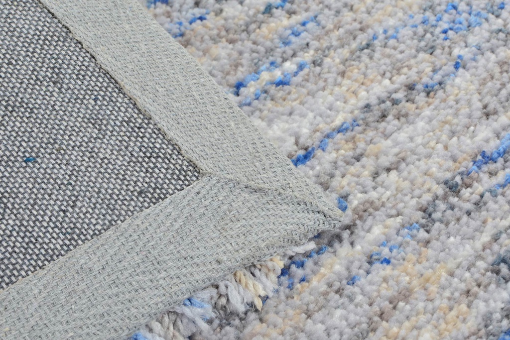 DECO TX-146028  TAPIS  POLYESTER 120X180X2,5 19,4 ZIG ZAG SKY BLUE