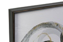 DECO CU-180434 TABLEAU MDF VERRE 120X6X80 ABSTRAIT ENCADRÉ NOIR
