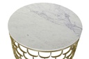 DECO MB-179482 TABLE CAFE MARBRE FER 81X81X42 DORE
