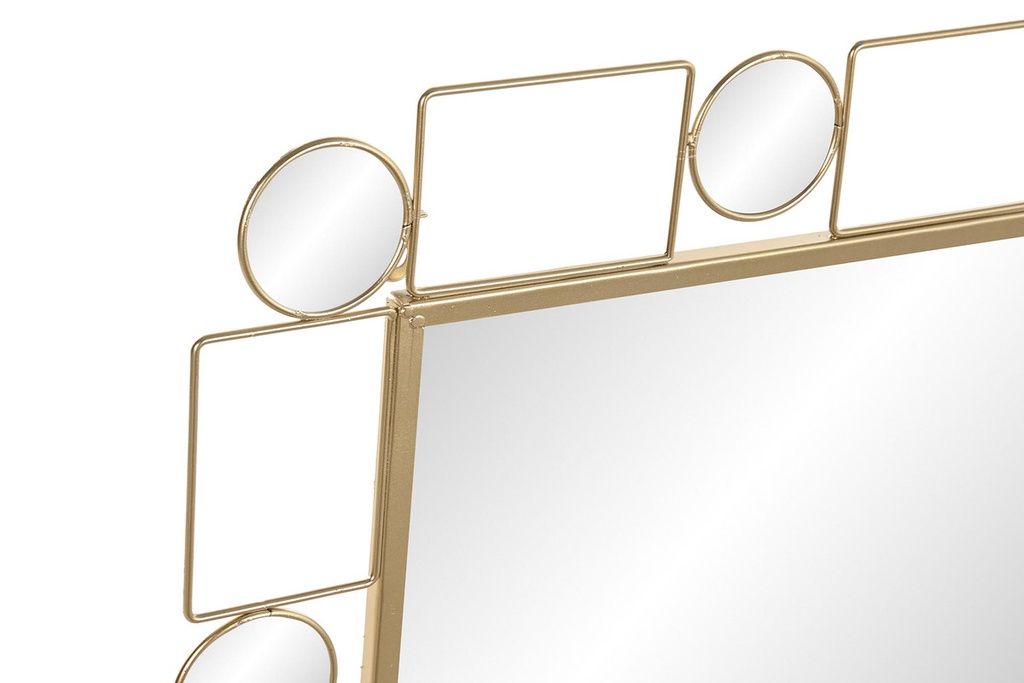 DECO MB-194508 CONSOLE SET 2 METAL MIROIR 92X32X78 MAT DORE