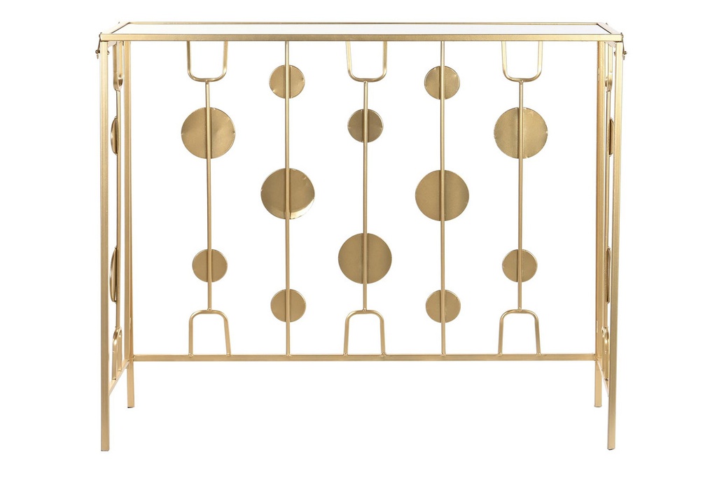DECO MB-194508 CONSOLE SET 2 METAL MIROIR 92X32X78 MAT DORE