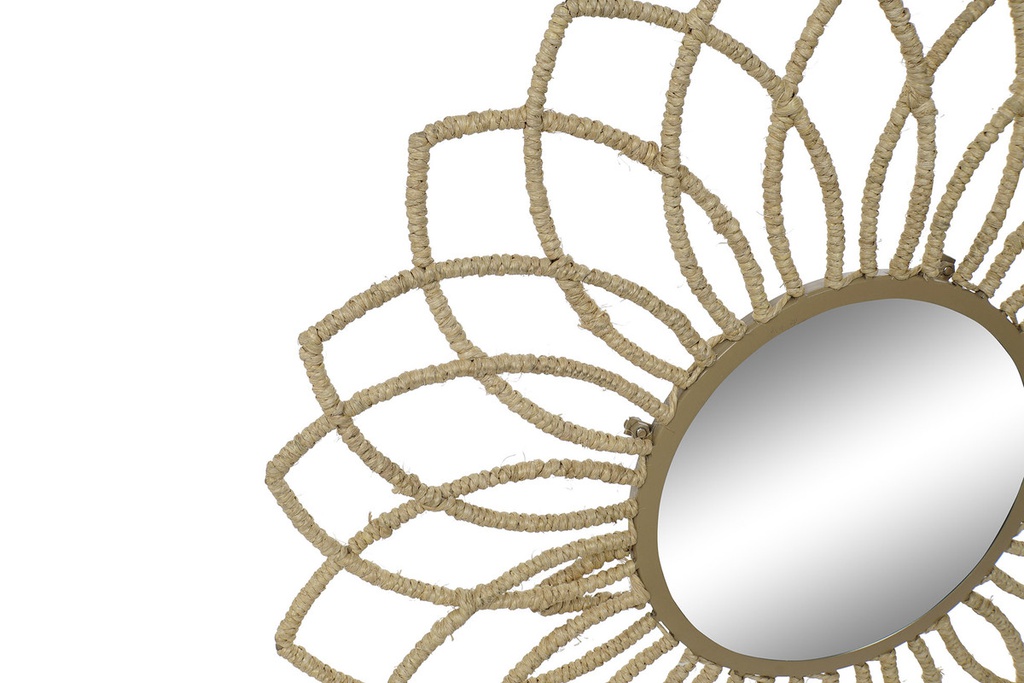 DECO ES-161607 MIROIR CORDE METAL 78X3X78 NATUREL