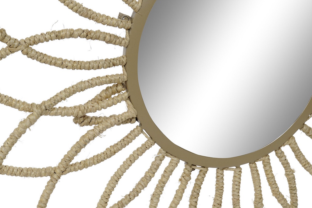 DECO ES-161607 MIROIR CORDE METAL 78X3X78 NATUREL