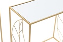 DECO MB-202817 TABLE AUXILIAIRE SET 3 METAL 65X35X65 FEUILLE