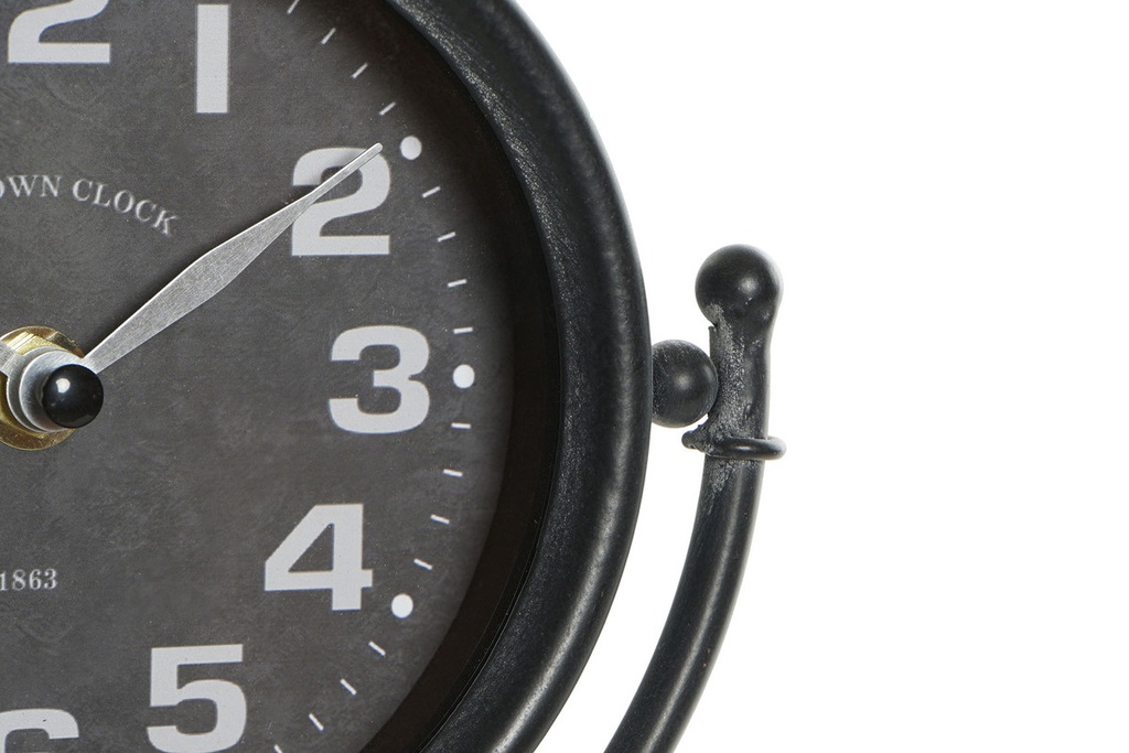 DECO RE-187297 HORLOGE POSER FER VERRE 16X7,5X21 NOIR