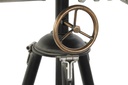DECO RE-186305 HORLOGE FER VERRE 71X71X158 CAMERA NOIR