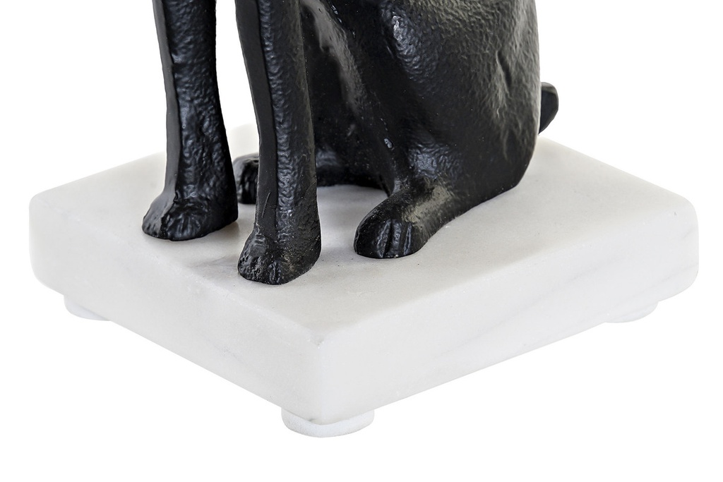 DECO FD-171023 FIGURE ALUMINIUM MARBRE 12X10X20 CHIEN NOIR