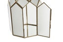 DECO FA-185731 LANTERNE VERRE LAITON 19X19X31 VITRE DORE