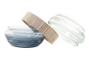 DECO JV-174997 VASE VERRE BOIS 25X25X22 BLEU MARINE
