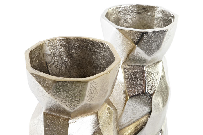 DECO AL-194094 VASE ALUMINIUM 14X14X31 FACE 2 MOD.
