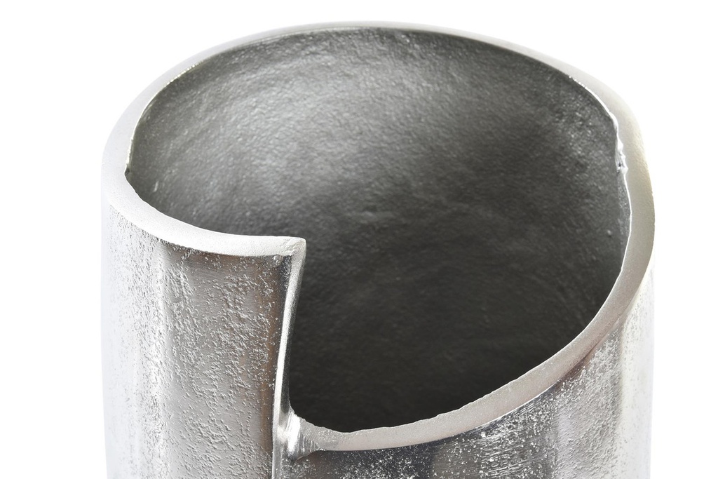 DECO AL-196002 VASE ALUMINIUM 15X13X31 FACE ARGENTE