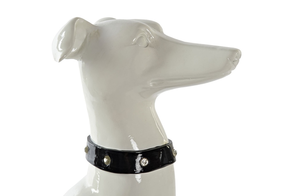 DECO FD-190383 FIGURE RESINE 27X12,3X46 Chien lEvrier BLANC