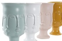 DECO JR-192854 VASE GR S 14,5X14,5X26 FACES 4 MOD.
