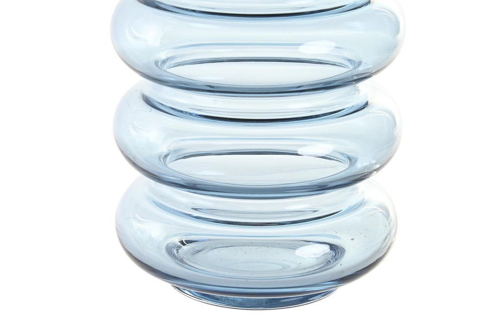 DECO JR-195609 VASE VERRE 12X12X29 BLEU
