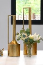 DECO JR-195939 VASE METAL 15X15X50 DORE