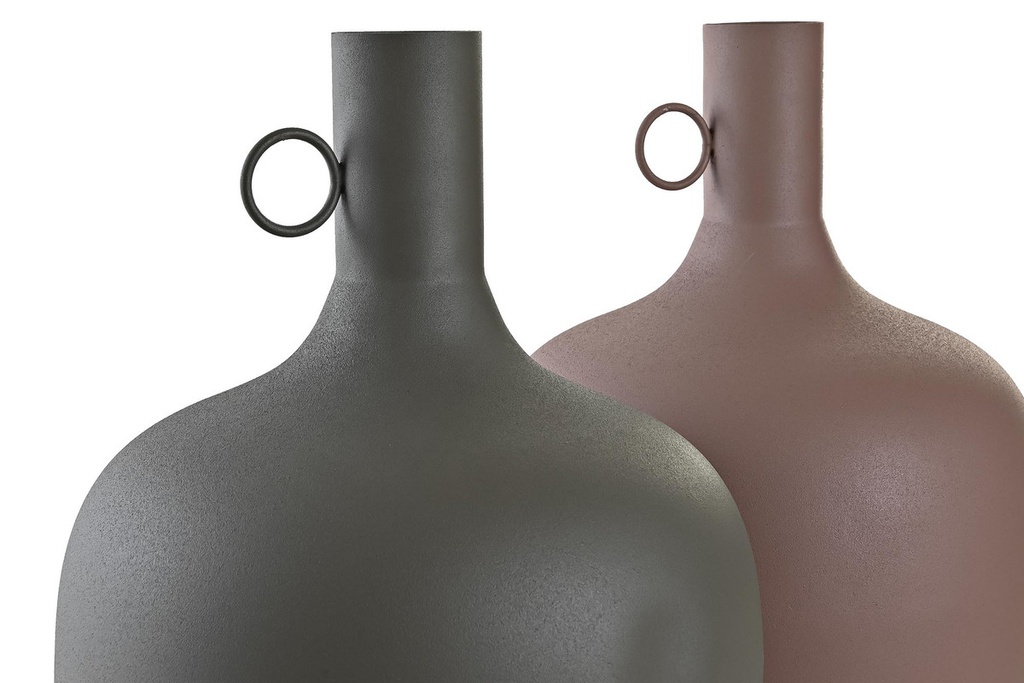 DECO JR-201035 VASE ALUMINIUM 27X27X43 POIGNEE 2 MOD.