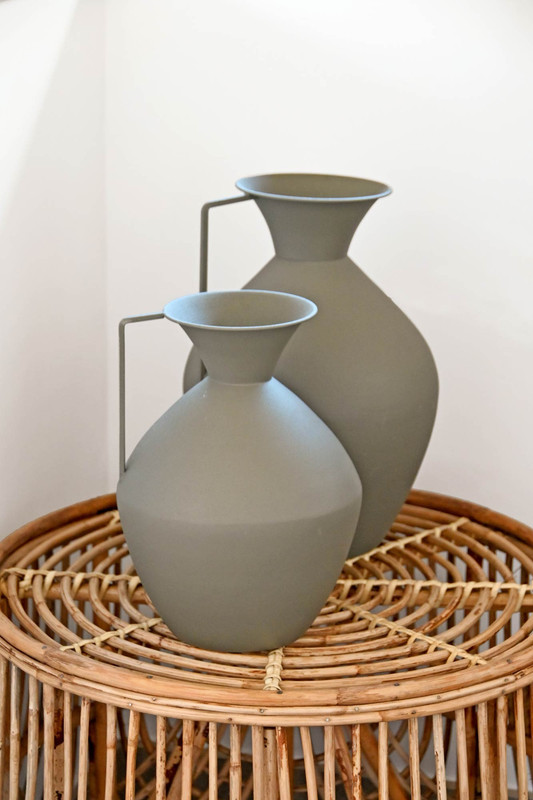 DECO JR-201038 VASE ALUMINIUM 23X23X37 POIGNEE 2 MOD.