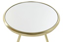 DECO MB-185960 TABLE CAFE ACIER MIROIR 50X50X48 MAT DORE
