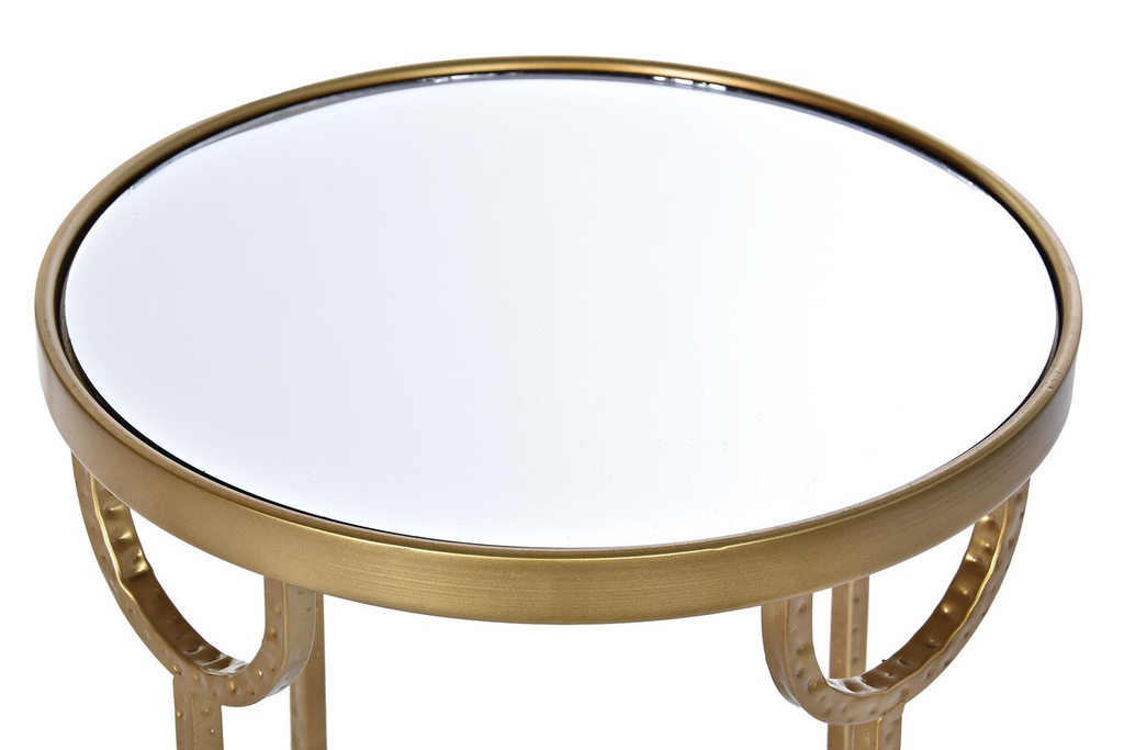 DECO MB-195908 TABLE AUXILIAIRE SET 3 METAL MIROIR 40X40X66,5