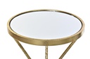 DECO MB-195909 TABLE AUXILIAIRE SET 2 METAL MIROIR 35X35X71 DORE