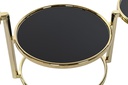 DECO MB-199663 TABLE AUXILIAIRE ACIER VERRE 58X50X43 DORE
