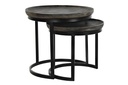 DECO MB-199886 TABLE AUXILIAIRE SET 2 MANGUE METAL 55X55X50 NOIR