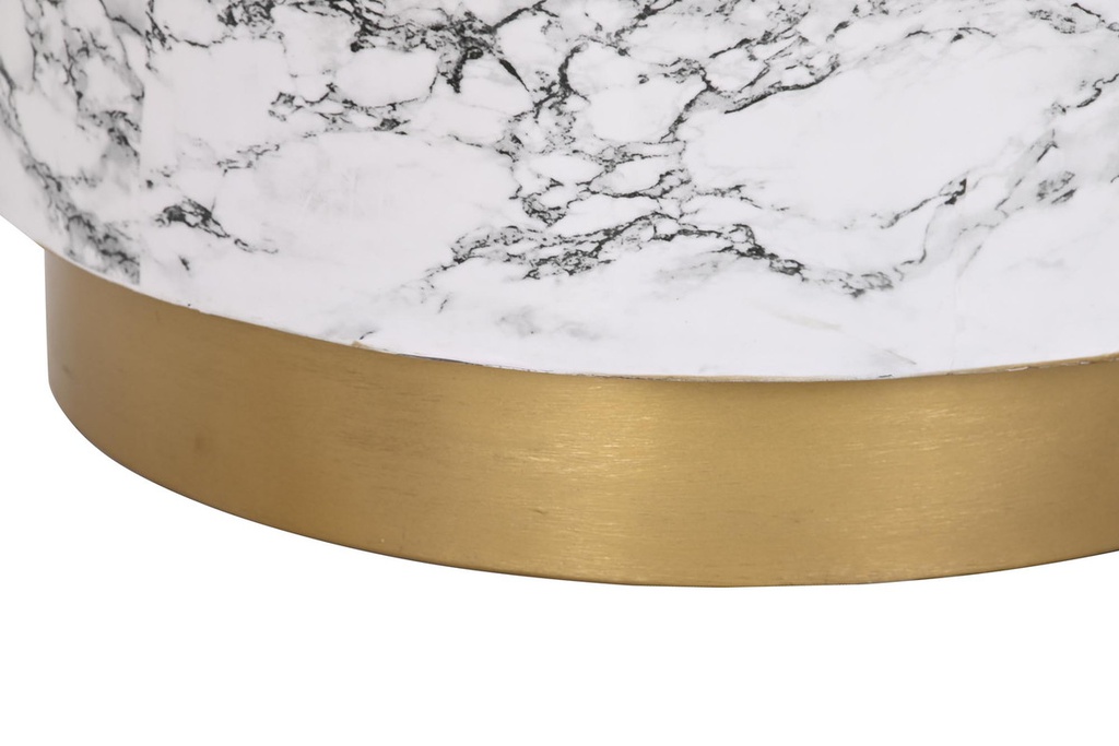 DECO MB-201246 TABLE AUXILIAIRE FER 50X50X45 IMITATION MARBRE
