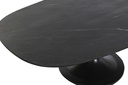 DECO MB-201493 TABLE CAFE METAL MARBRE 120X70X39 NOIR