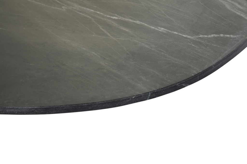 DECO MB-201493 TABLE CAFE METAL MARBRE 120X70X39 NOIR