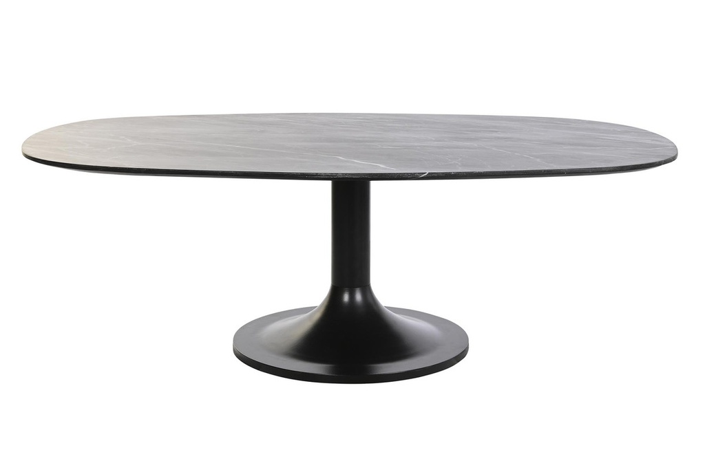 DECO MB-201493 TABLE CAFE METAL MARBRE 120X70X39 NOIR