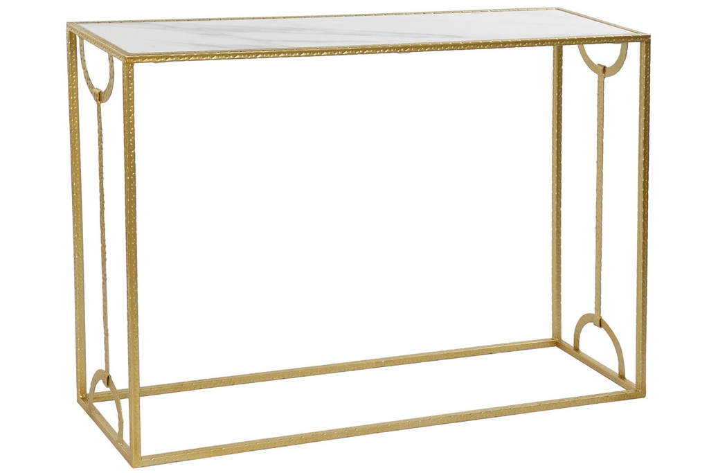 DECO MB-191574 CONSOLE SET 2 METAL MARMOL 107,5X30,5X79 DORADO
