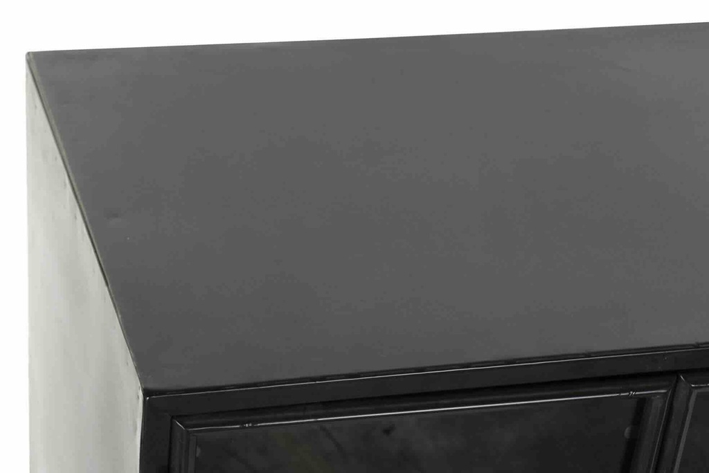 DECO MB-172023 CONSOLE TABLE METAL GLASS 120X35X80 17,1 NOIR