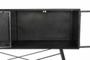 DECO MB-172023 CONSOLE TABLE METAL GLASS 120X35X80 17,1 NOIR