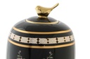 DECO JR-190251 VASE PORCELAINE 14X14X24 FLEURS NOIR