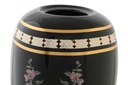 DECO JR-190251 VASE PORCELAINE 14X14X24 FLEURS NOIR