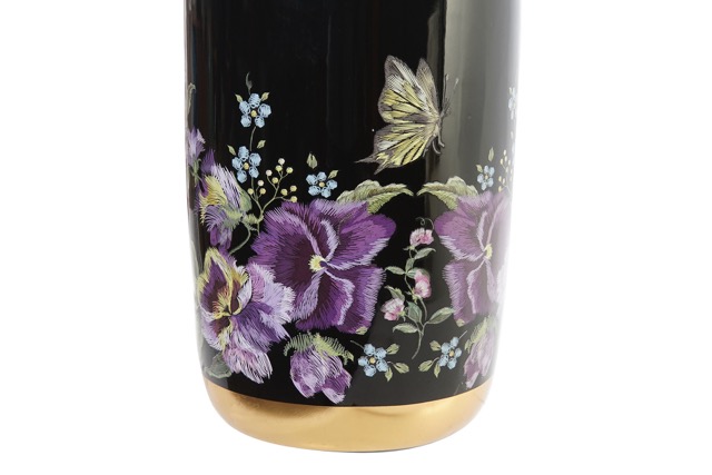 DECO JR-190249 VASE PORCELAINE 19X19X42 FLEURS MULTICOLORE