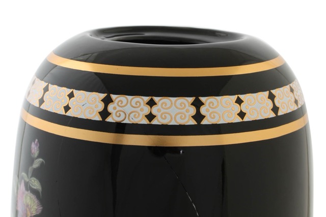 DECO JR-190249 VASE PORCELAINE 19X19X42 FLEURS MULTICOLORE