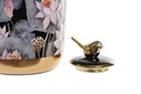 DECO JR-190246 VASE PORCELAINE 18X18X42 FLEURS NOIR