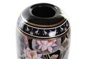 DECO JR-190246 VASE PORCELAINE 18X18X42 FLEURS NOIR