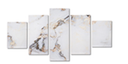 DECO 94973 TOILE 5 PIECES MARBRE BLANC 