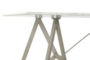 DECO MB-182767 TABLE METAL RESINE 160X90X76 SIMIL MARBRE GRIS