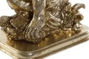 DECO RF-177347 FIGURE RESINE 16,5X10,6X22,5 FEUILLE DE SINGE DORE