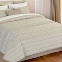 LL TL COUVRE LIT SPRING 10 TAUPE 270x270cm 80%PES 20%CTN