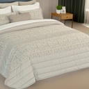 LL TL COUVRE LIT SPRING 10 TAUPE 270x270cm 80%PES 20%CTN